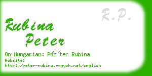 rubina peter business card